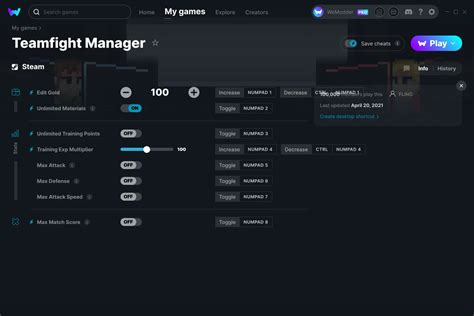teamfight manager igg|Teamfight Manager Cheats & Trainers for PC .
